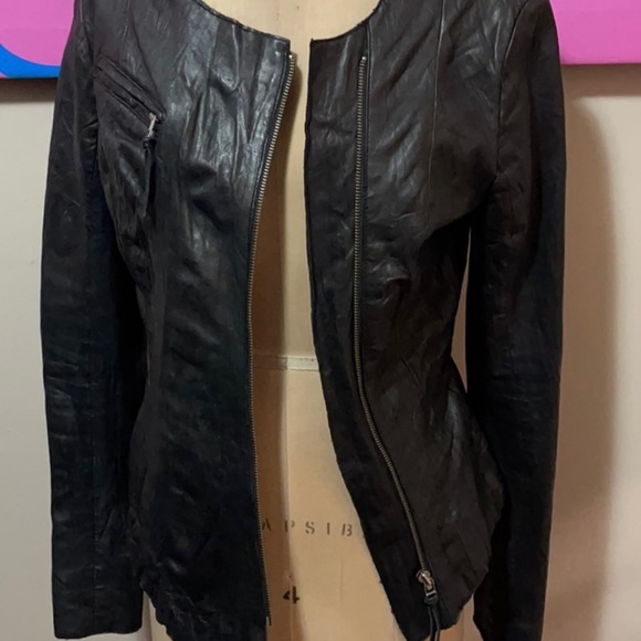Kate Moss Leather Coat Jacket. - Picture 2 of 11